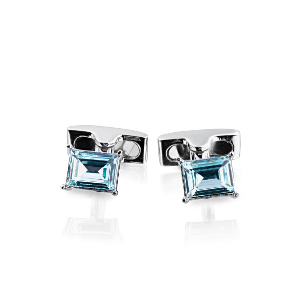 Blue Swarovski Crystal Cufflinks