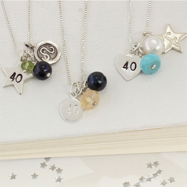 40th cheap birthday necklace