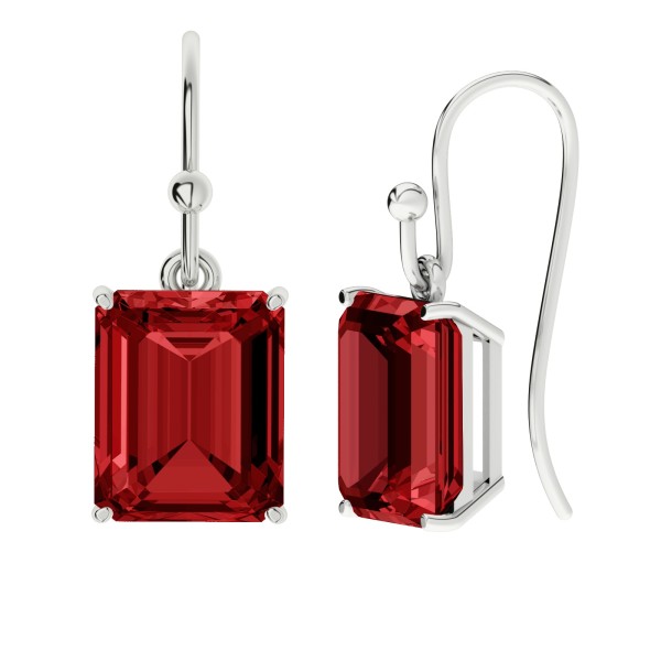 Ruby sterling silver earrings top