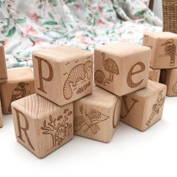 Wooden Block, Baby Keepsake