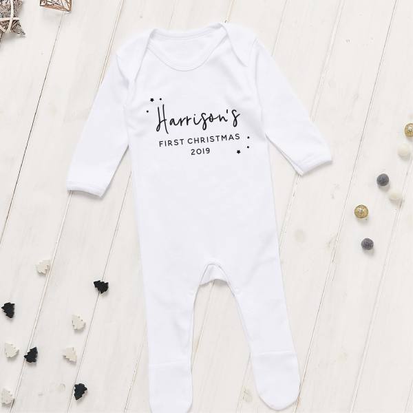 personalised first christmas outfit