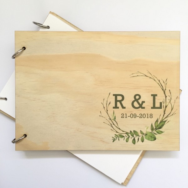 Personalised Wedding Guest Book - Wooden, hardtofind.