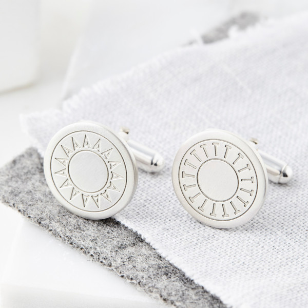 Sterling Silver Personalised Entwined Initial Cufflinks 