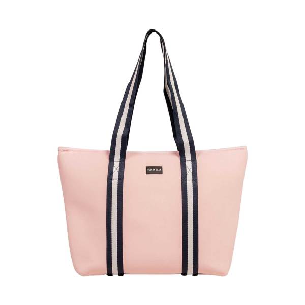 Manhattan Pink Neoprene Tote Bag With Zip Closure hardtofind