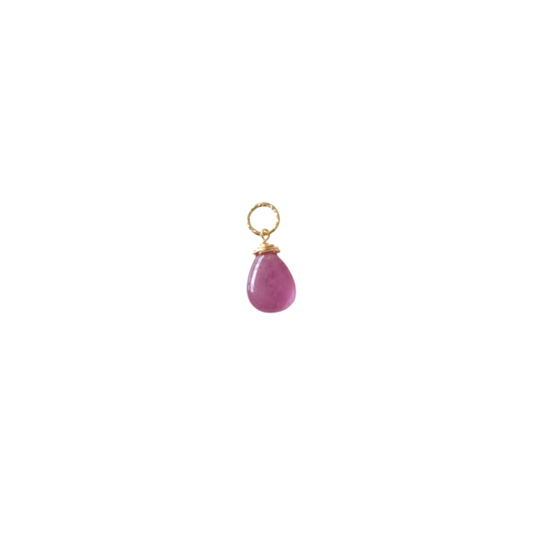 Ruby charm for necklace top