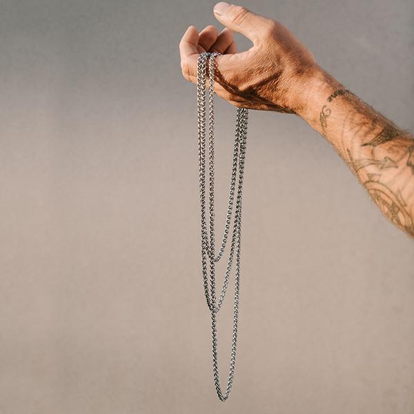Braided store silver chain