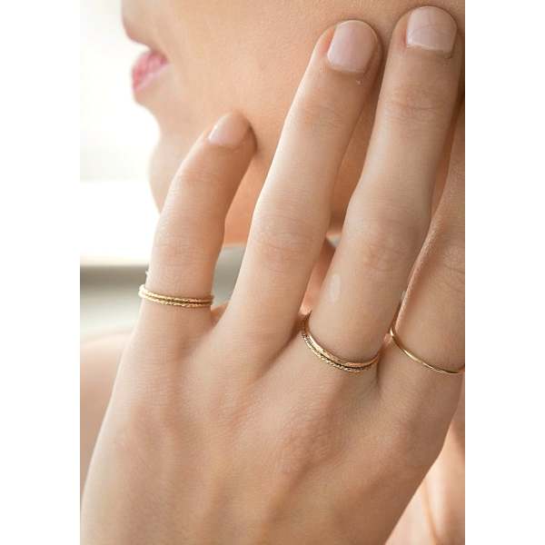 Stackable Sparkle Pinky Ring