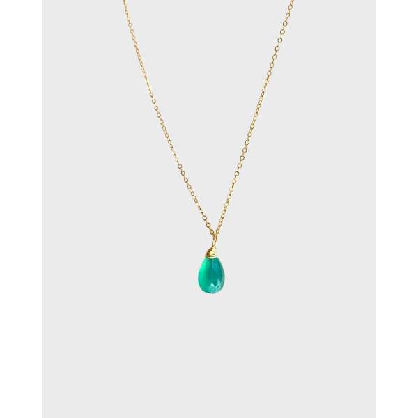 Green onyx necklace discount