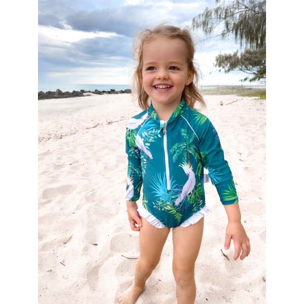 Baby swimsuit with snaps discount