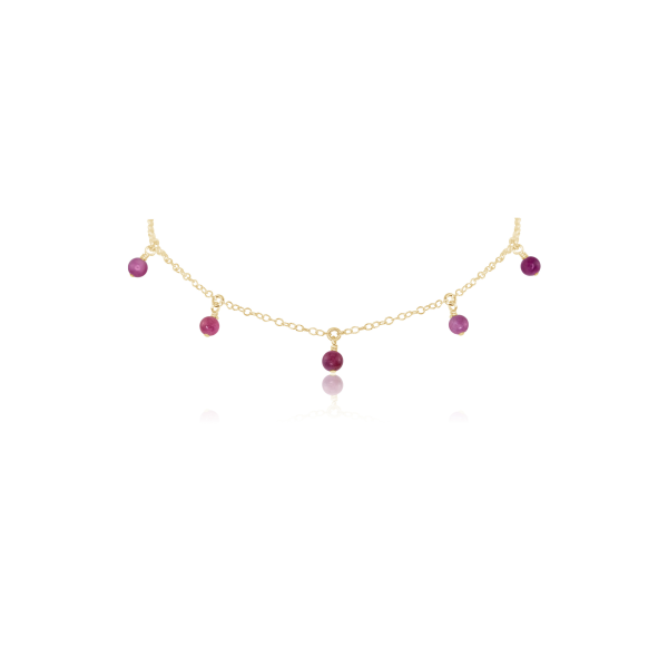 Ruby beads sale choker