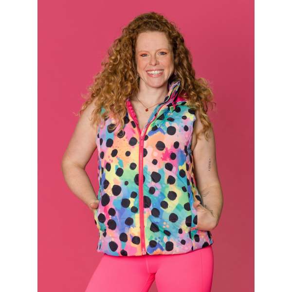 Cheetah puffer vest hotsell