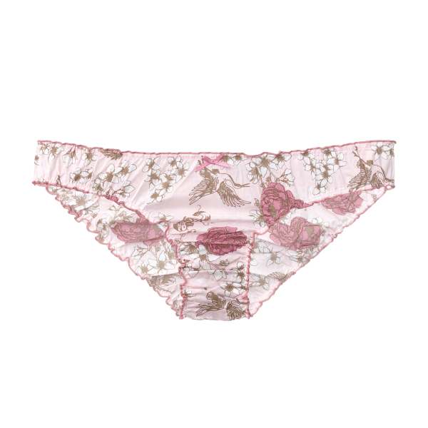 Organic ruffle knickers in finelines