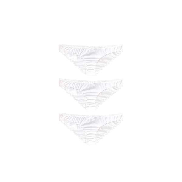 Organic ruffle knickers in finelines