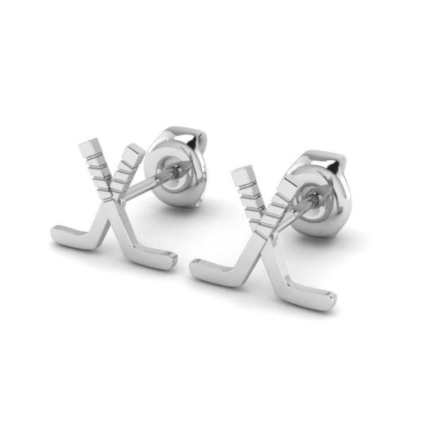 Ice Hockey Crossed Sticks Earrings hardtofind