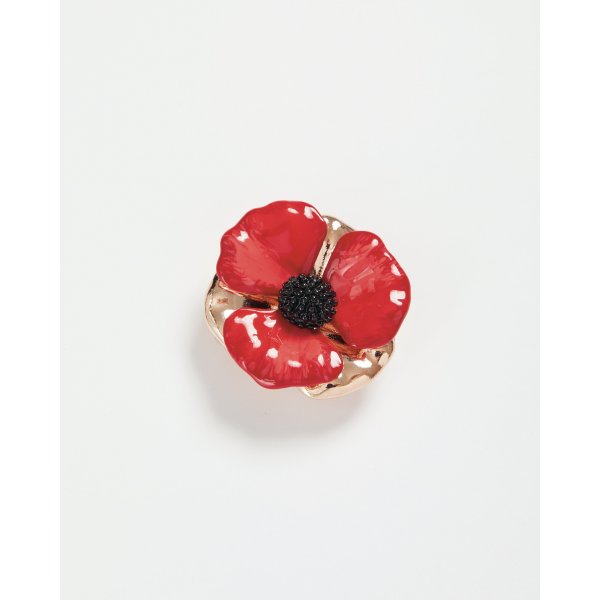 Enamel poppy hot sale brooch