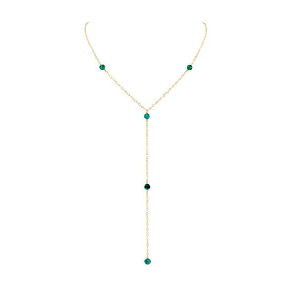 Emerald lariat hot sale necklace