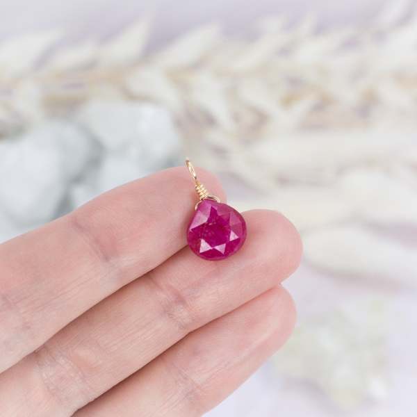 Ruby store teardrop necklace