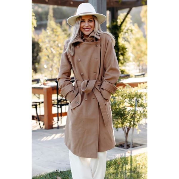 Last One Wool Cashmere Trench Coat size 8