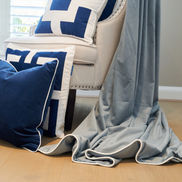 Duck egg velvet throw best sale
