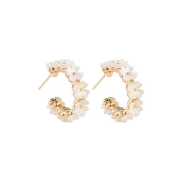 Shell flower hot sale earrings