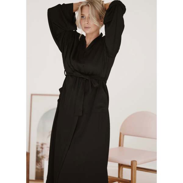 Bamboo long wrap robe best sale