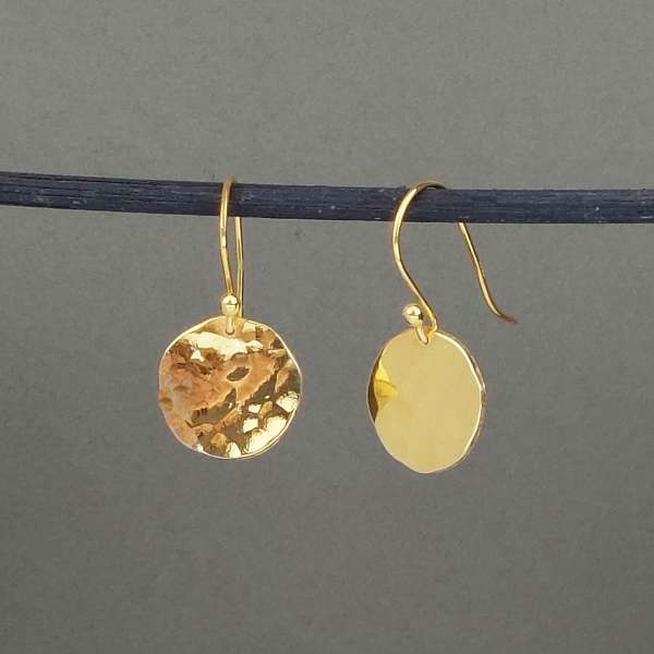 Hammered drop hot sale earrings