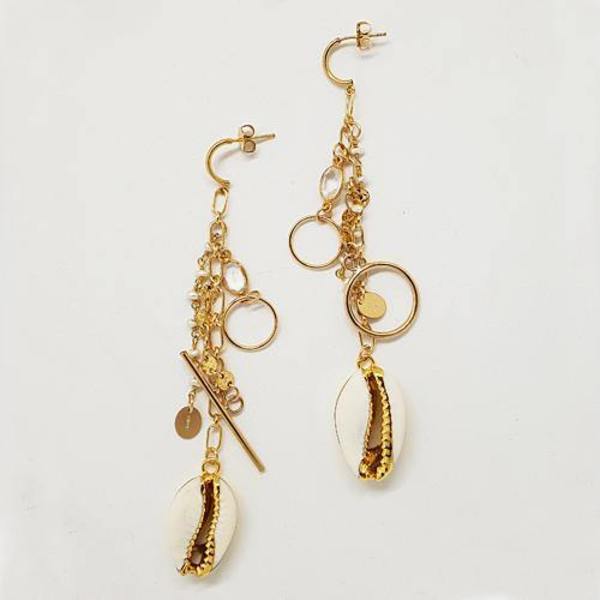 Cowrie shell sale stud earrings