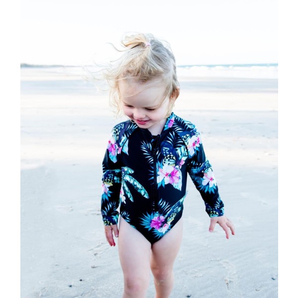 Baby swimsuit with snaps on sale