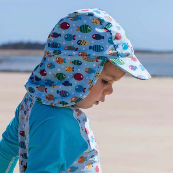 Swim outlet flap hat