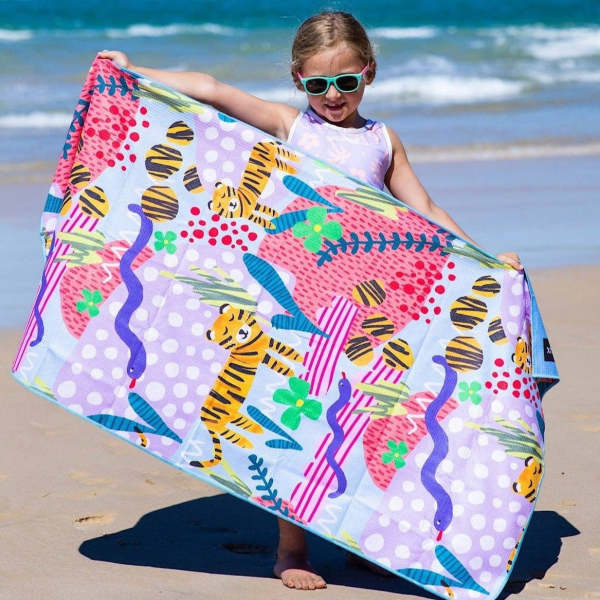 Kids Swim Beach Towel Tiger Territory hardtofind