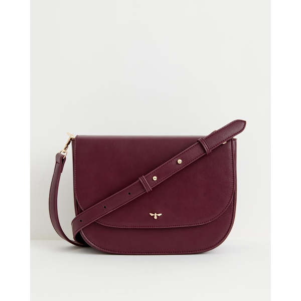 Nina Messenger Handbag Burgundy hardtofind