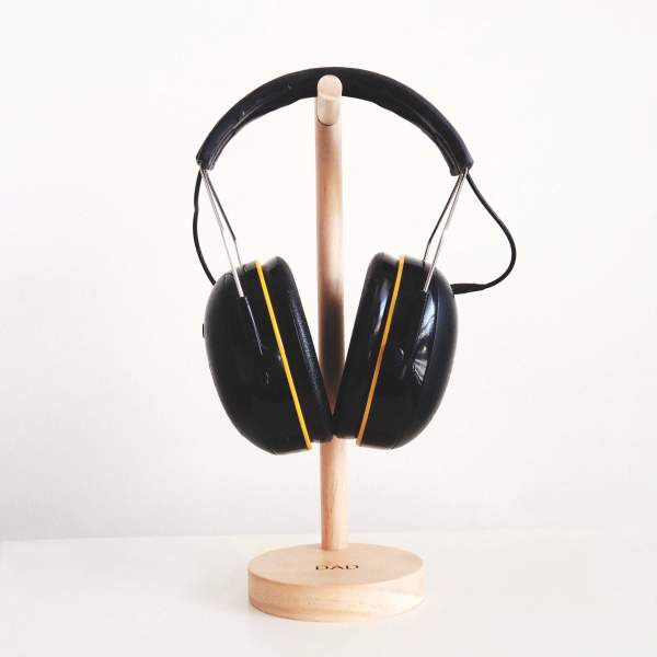 Personalised Solid Oak Headphone Stand By MijMoj Design