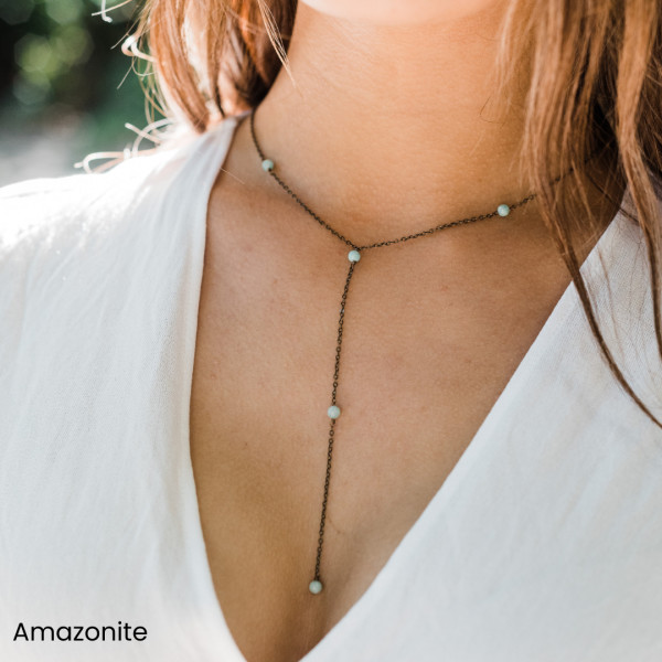 Crystal lariat necklace sales