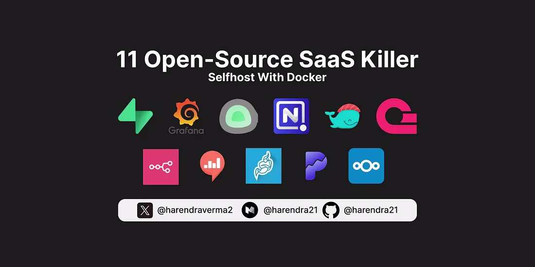 11 Open-Source SaaS Killer — Selfhost With Docker