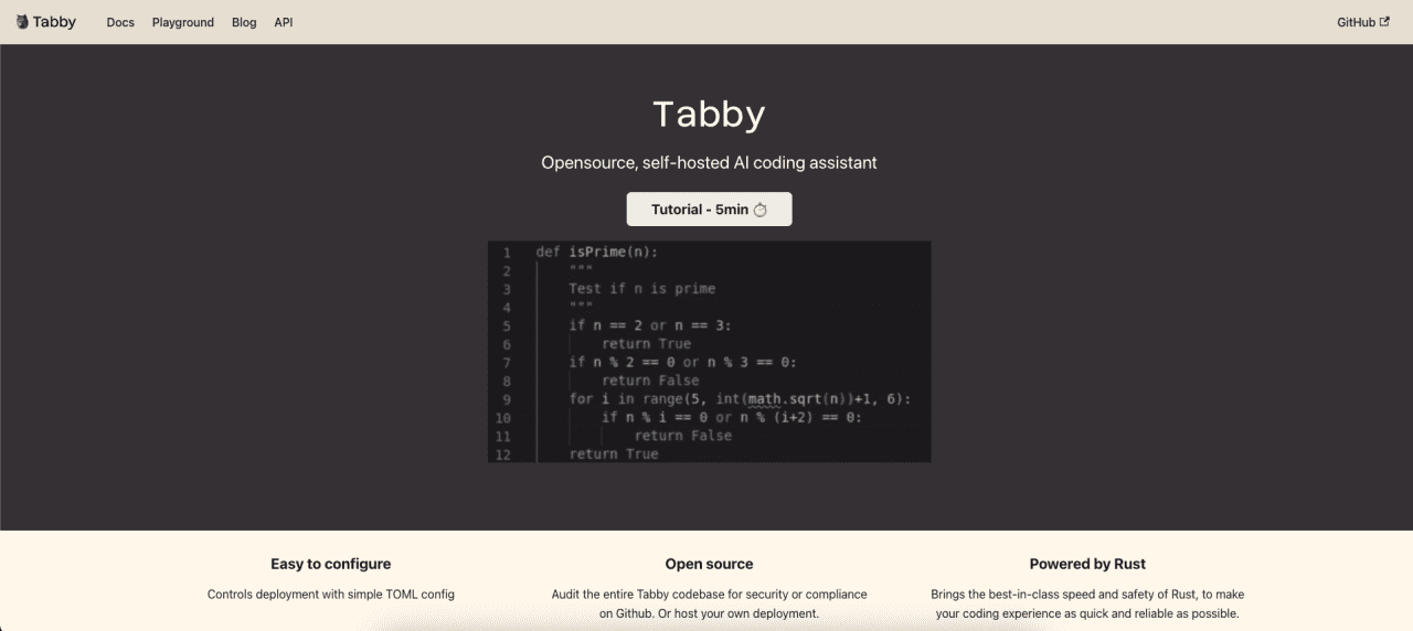 Tabby - Free And Opensource Copilot Alternative