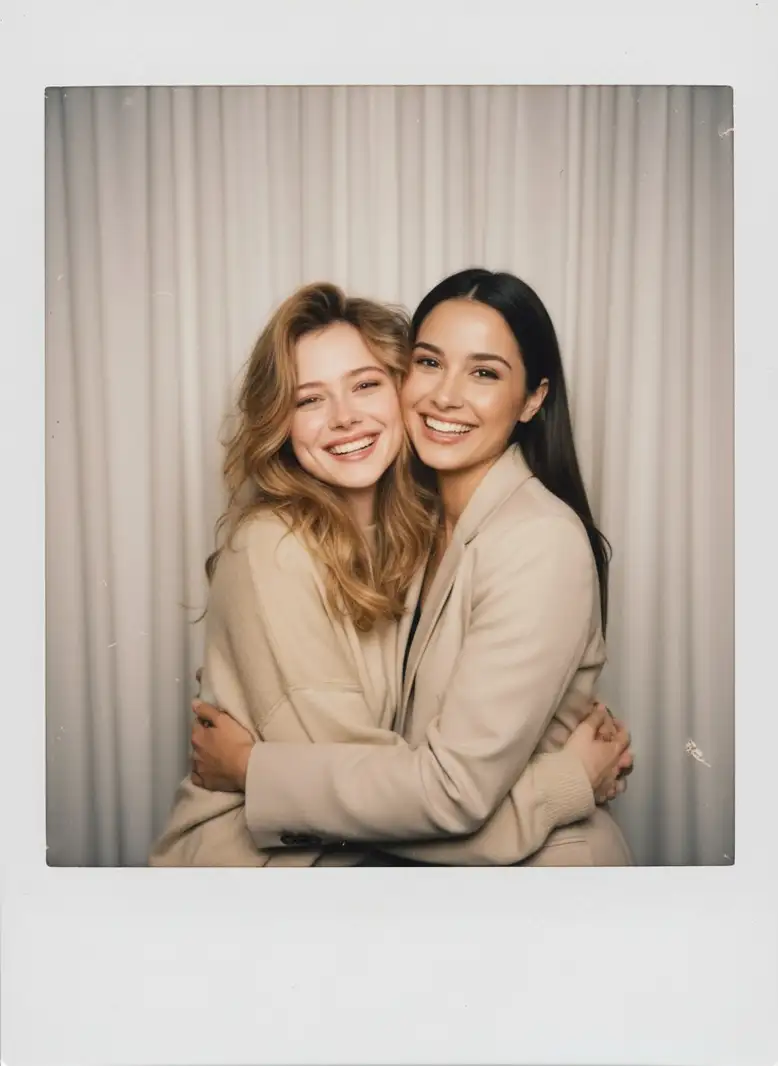 Create a Polaroid-style photo, as if it were taken with a...