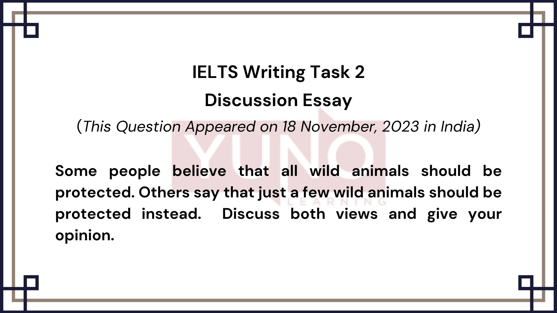 ielts essay about wild life