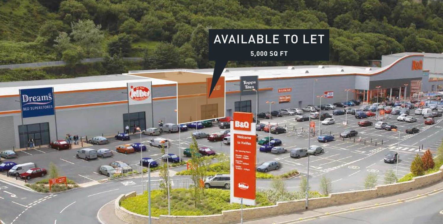 From £8/ Sq Ft.

The premises briefly comprise modern retail warehousing units situated on the Victoria Retail Park in Halifax on the outskirts of the Town Centre alongside national retailers B&Q, Dreams and Jollyes.

Unit 2B is available immediately...