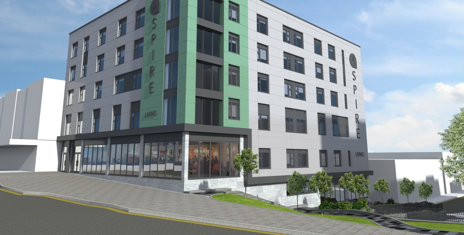Construction is underway for a new 6 storey iconic student development with ground and lower ground floor commercial space. This split-level unit has benefits from wide visibility from the front of the building from Mayflower Street and also front a...