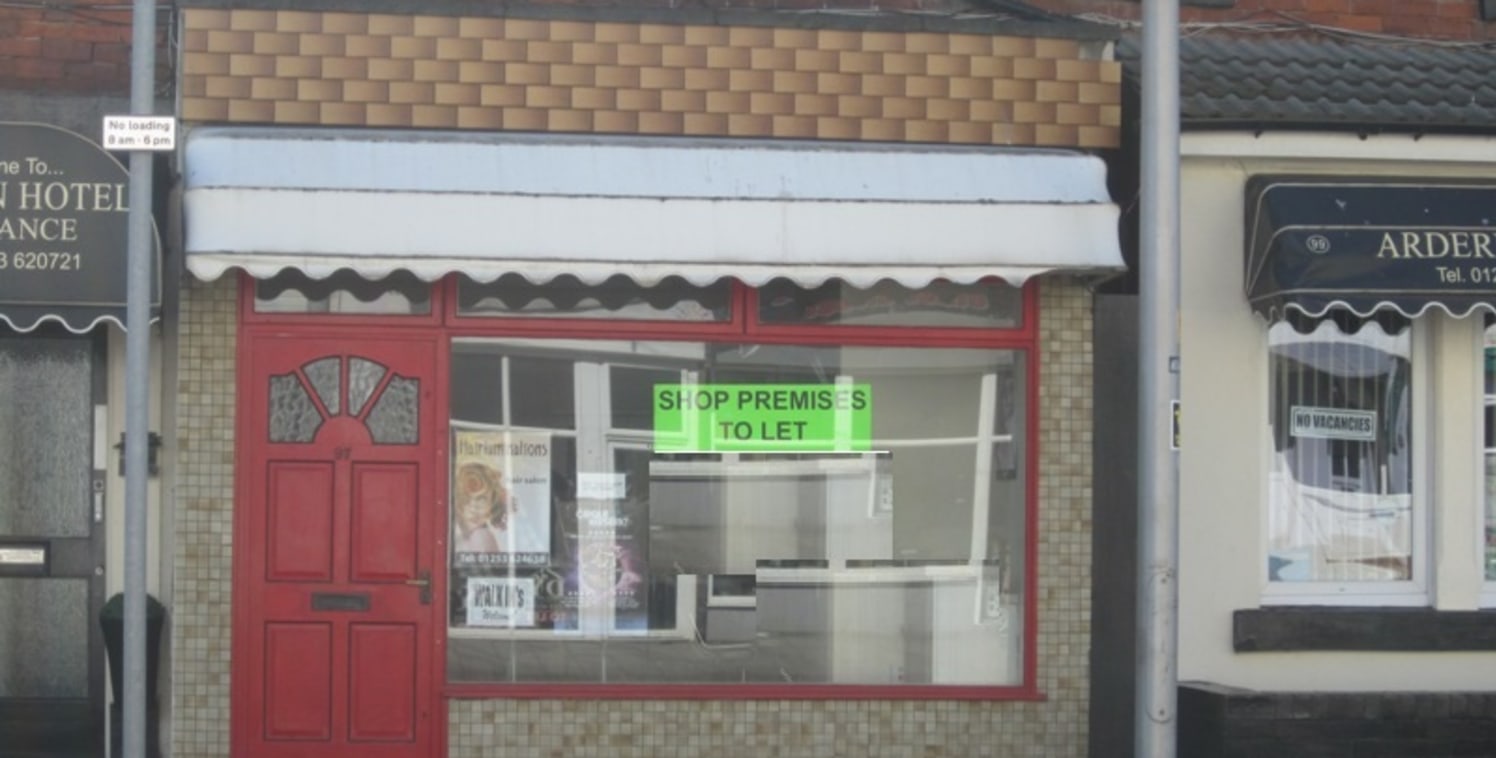 Ground floor lock up leasehold shop premises located in a town centre location close to Hornby Road junction. Shop previously traded as a Hairdressers presently fit out with 5 chairs and 2 backwash basins. New lease, term negotiable, rent &pound;4,20...