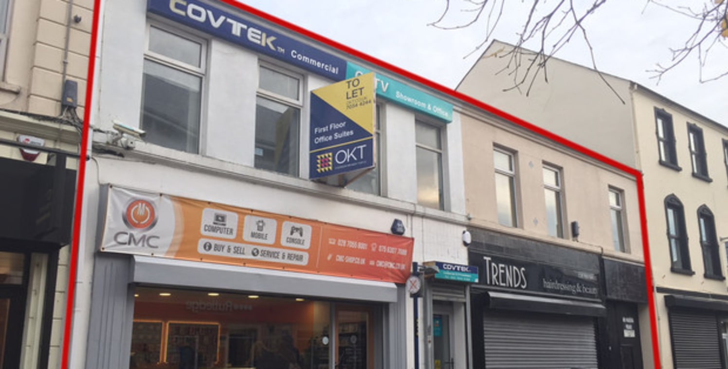 Situated within the pedestrian area, the subject occupies a prominent location within Coleraine town centre, with excellent frontage on to both New Row and Society Street. Surrounding occupiers include, the Post Office, Moores ( a large independent d...