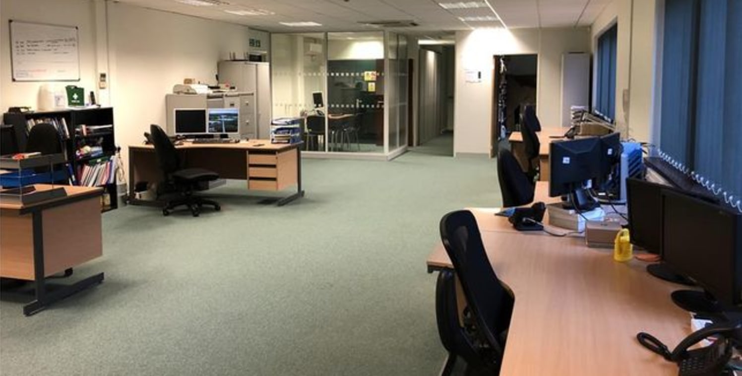 Modern ground floor office suite located in a popular and established office park. The space is predominantly open plan and finished to a high specification including reflective window tinting, perimeter trunking, comfort cooling/heating system, and...