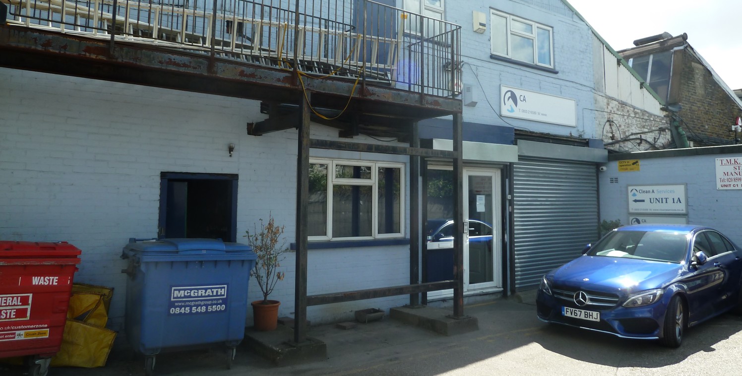 The property comprises of a 2 storey B1 light industrial / office building with a GIA of 763 sqft (70.9sqm) on the ground floor and 491 sqft (45.58 sqm) on the first floor. The property benefits from 1 parking space, and an electric roller shutter, k...