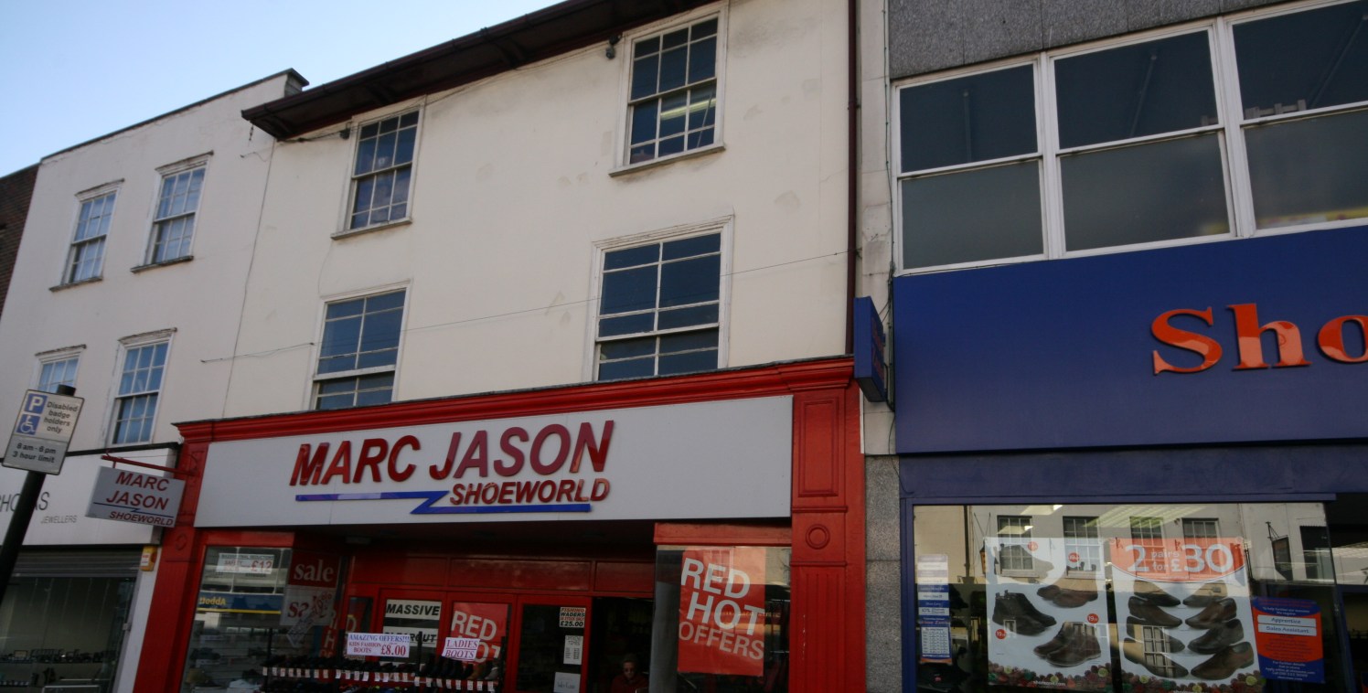 The property comprises a prime retail shop with a fully glazed frontage and storage on two upper floors, located in the heart of the town centre close to Marks and Spencer, Robert Dyas, Paddy Power and Santander.