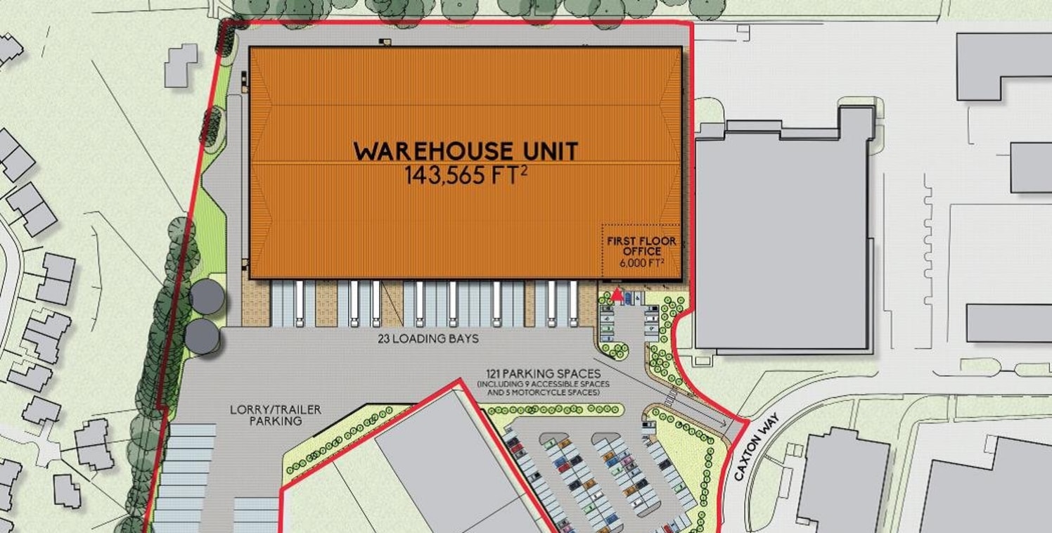 T150 will be situated off Caxton Way, Thetford on the site of a<br>former food processing plant. Caxton Way is one of the established industrial<br>areas of Thetford, located off London Road 2 miles to the south-west of the<br>town centre.