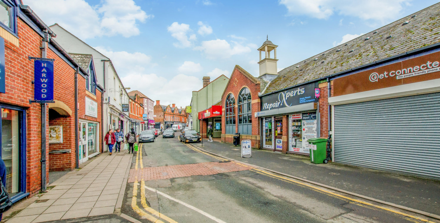 The premises are prominently situated on Market Street in the town centre of Wellington, the principle district centre of Telford and situated approximately 1 mile from Junction 7 of the M54.<br>The town centre amenities, including the train station,...