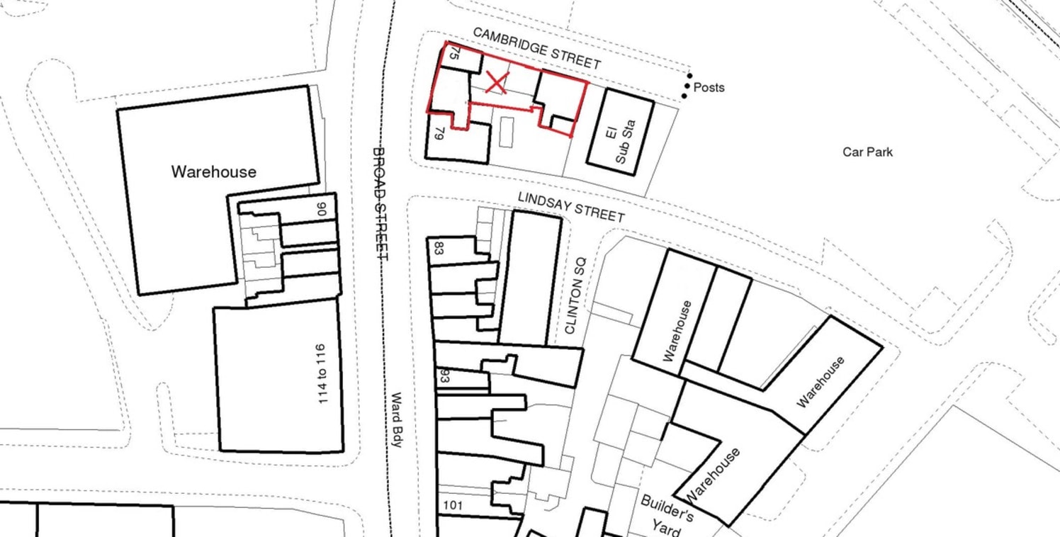 A terrace of three independent retail units with 1st floor offices/store and garage, some of which are in need of refurbishment.