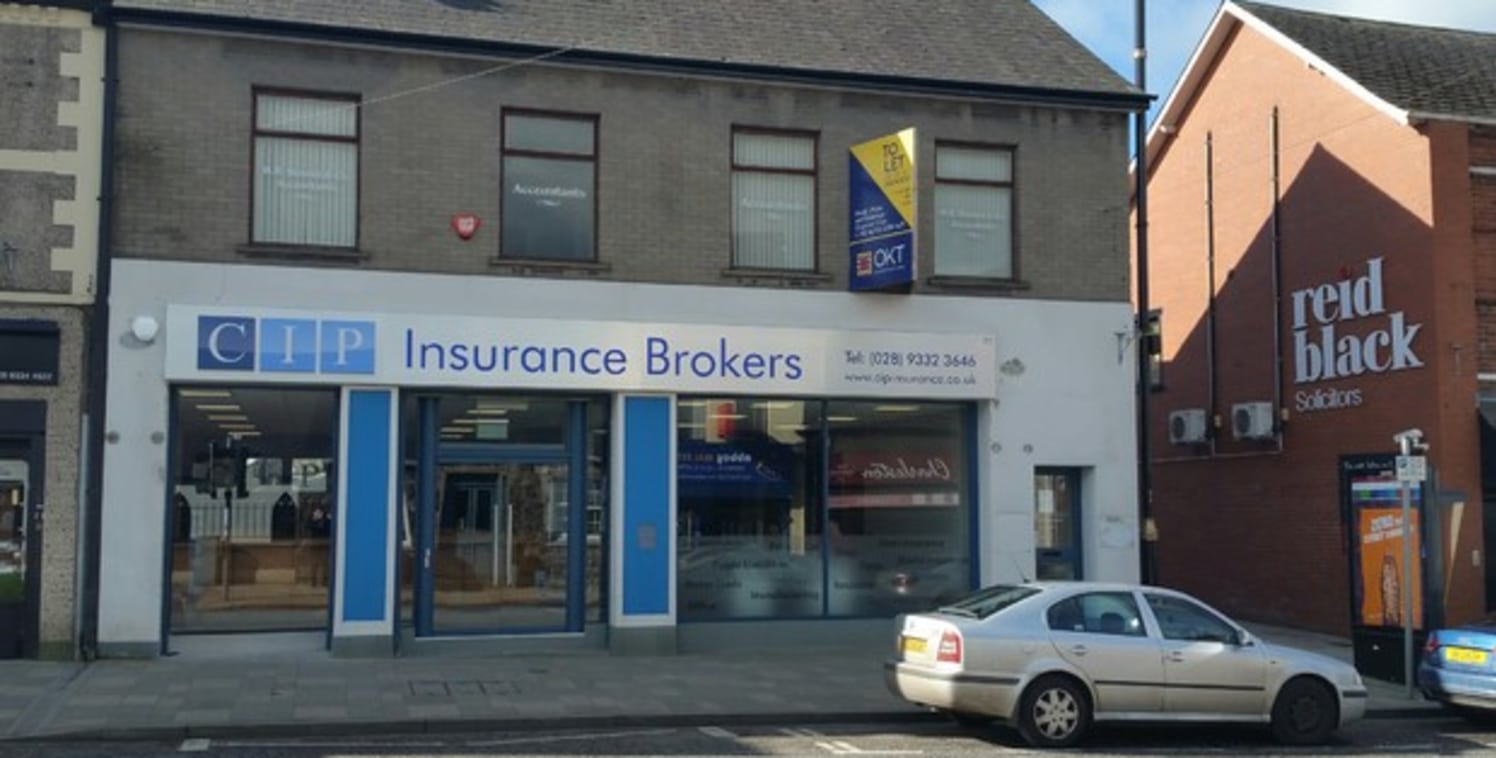 Town centre offices (available to let in 1 or 3 suites)\n\nThe subject property is prominently located on Main Street in the heart of Ballyclare's prime retail area. Formerly anchored by Bank of Ireland, the old banking hall is soon to be the new hom...