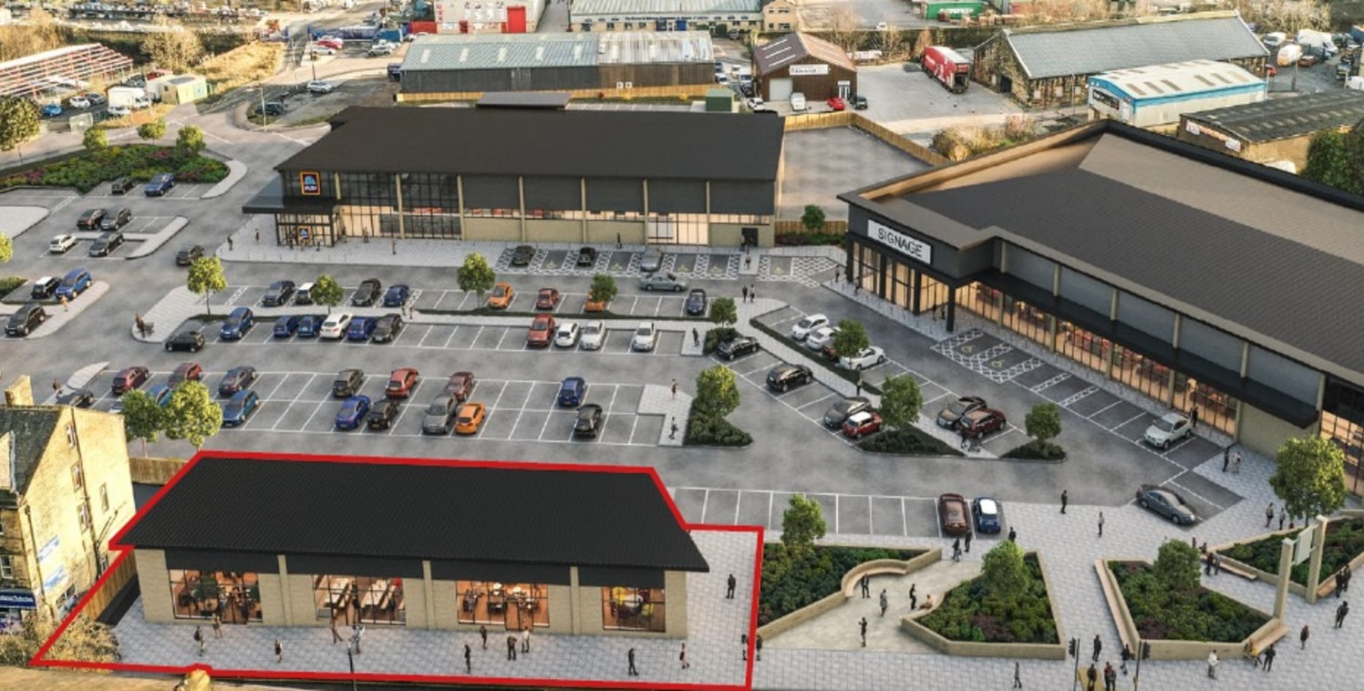 The proposed pod/retail units form part of a larger development site, part of which is due to be retained and developed by Aldi for one of their new format foodstores.