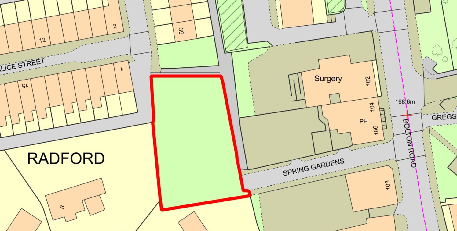 Comprising a regular shaped, elevated and slightly sloping site with pleasant viewed over local moorlands.